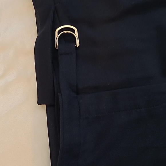 Massimo Dutti Wool Navy Cuffed Women Pants - Picture 4 of 6